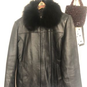 Vintage Lambskin Jacket with fur collar